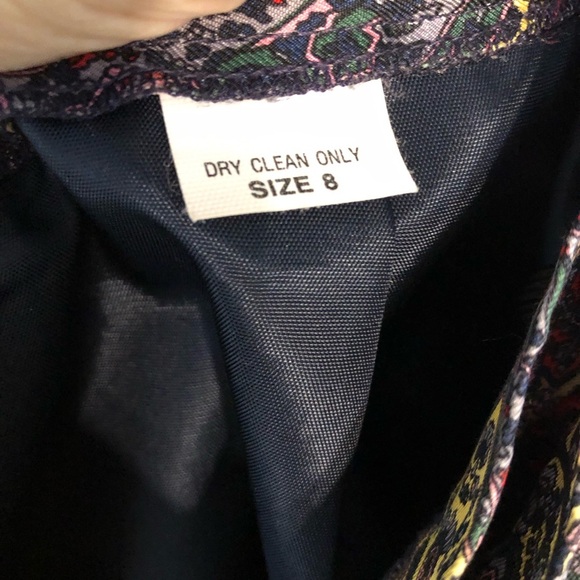 Vtg 70's 80's Silk Skirt Baroque Paisley Colorful Pencil Retro Goth Bohemian - Picture 8 of 10